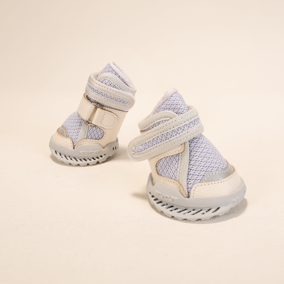 Breathable Dog Shoes – Soft Lavender Gray — pair