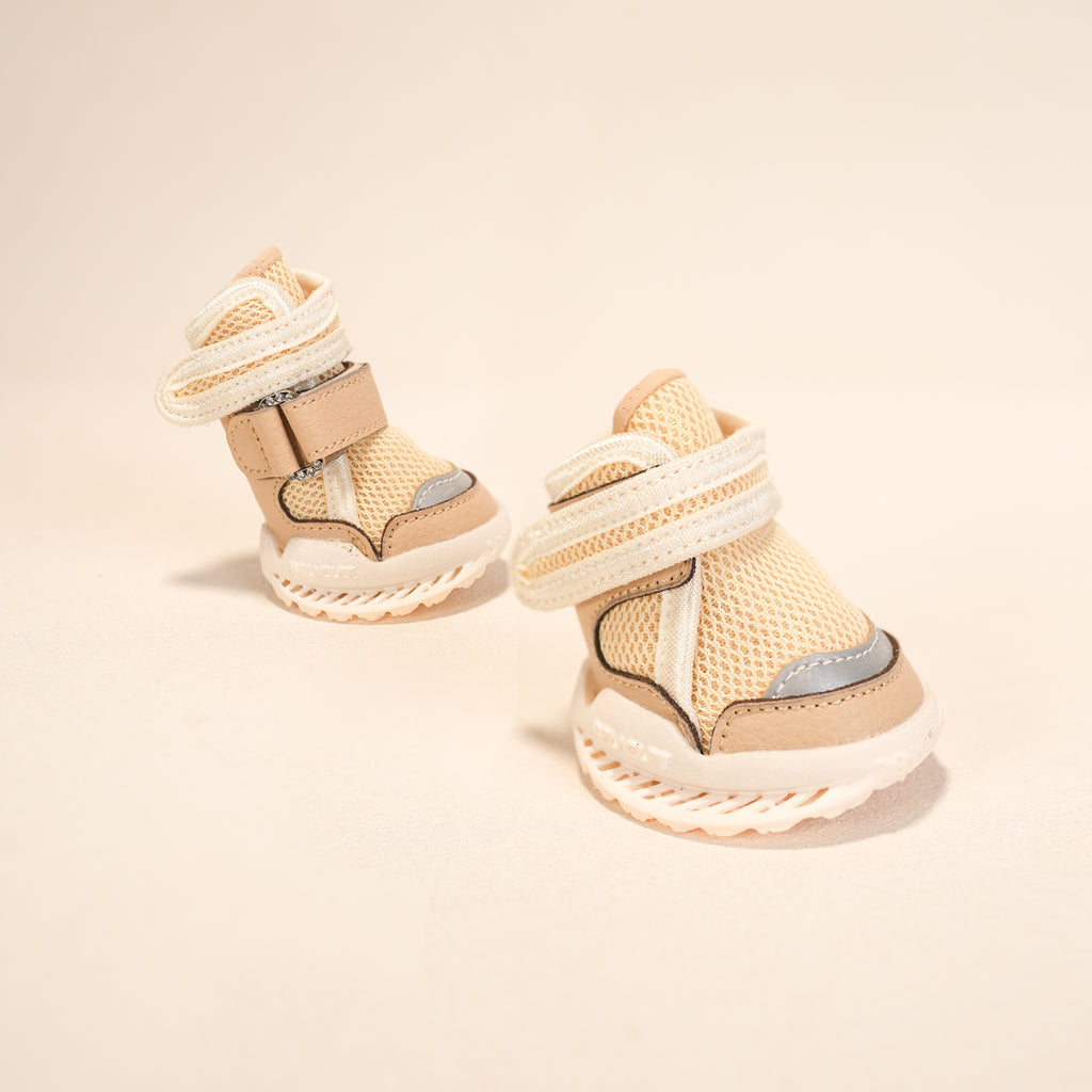 Oat Milk Latte dog shoes, pair