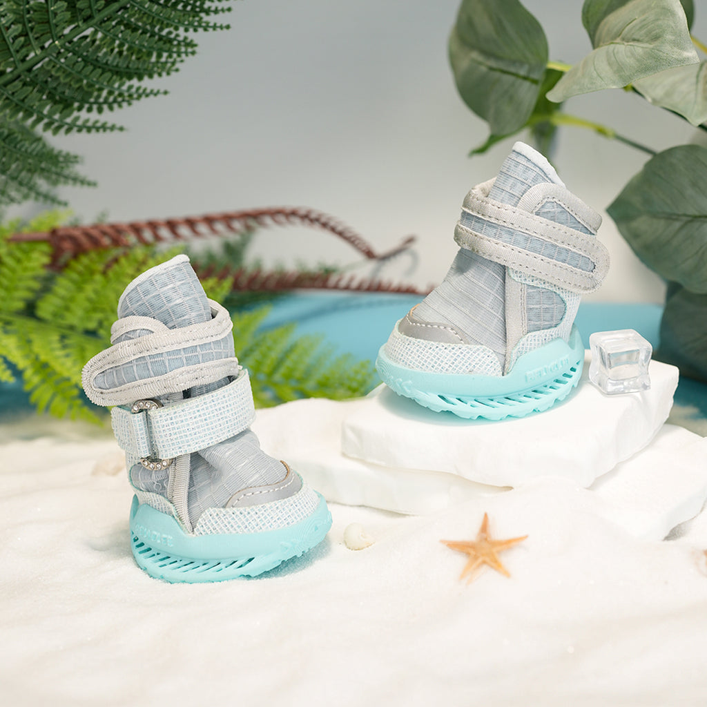 Breathable Dog Shoes – Sea Salt Mist Blue — coastal styling