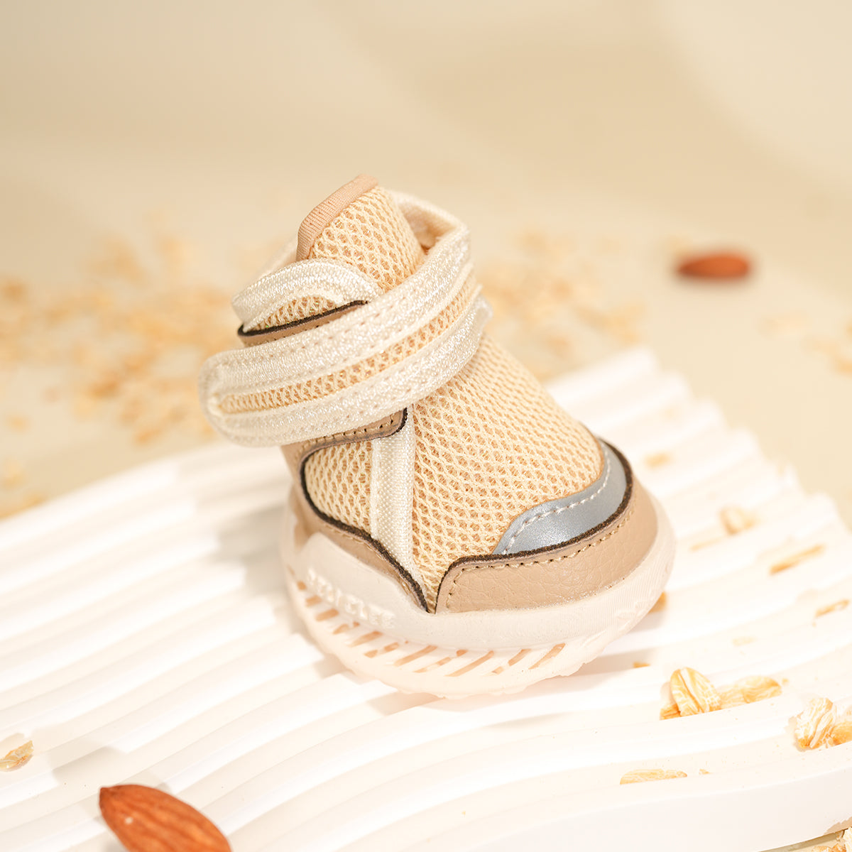 Oat Milk Latte dog shoe with oats styling