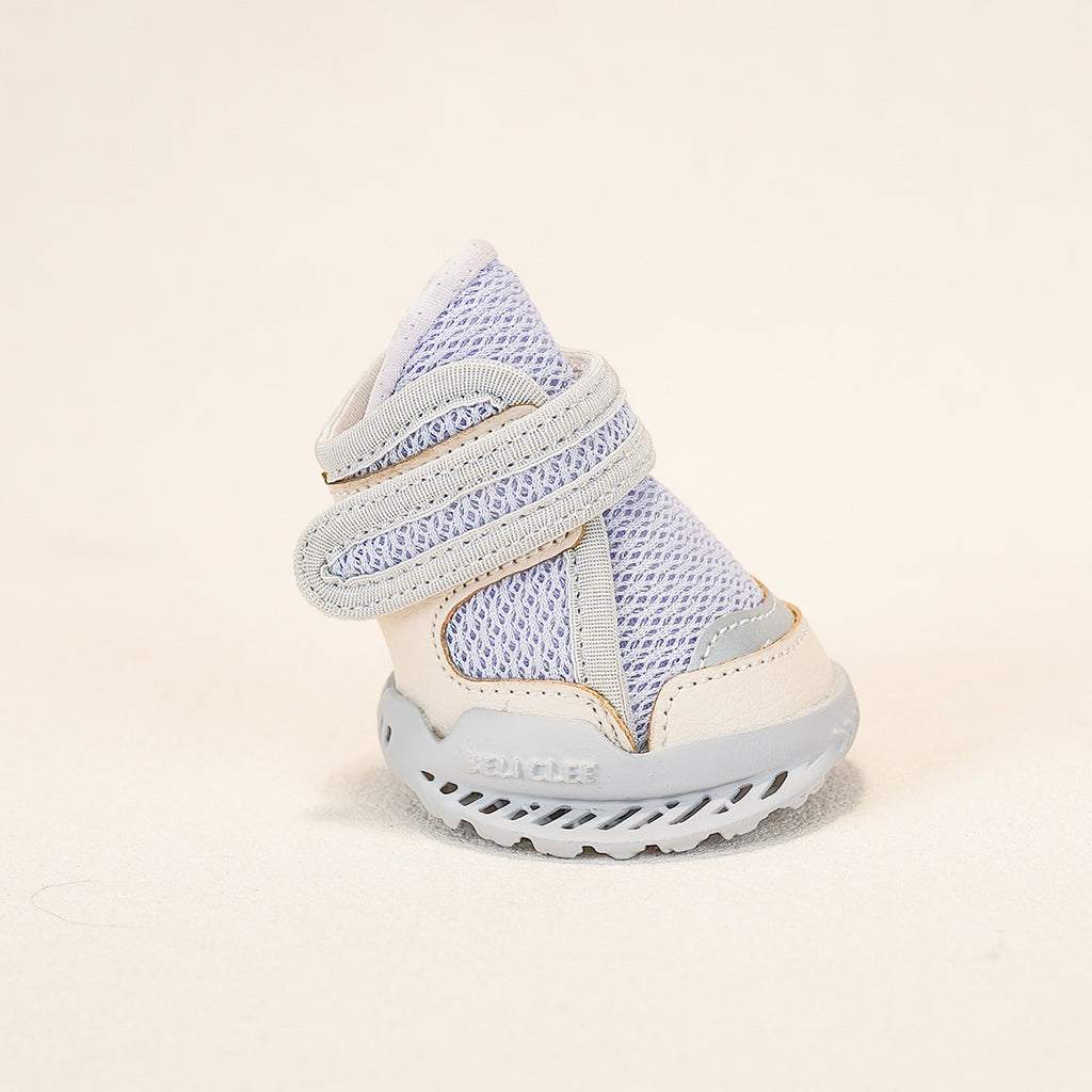Breathable Dog Shoes – Soft Lavender Gray — side view
